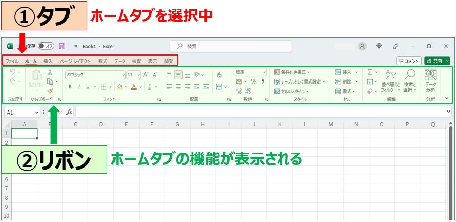 Excelのタブ・リボンを理解する | RazerExcel